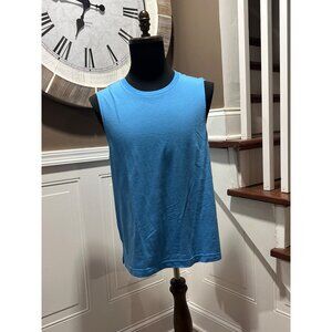 Alo Mens Blue Sleeveless Tank Top Size M Cotton Blend